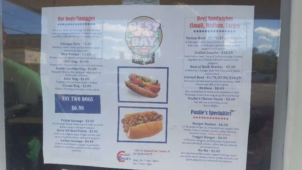 Chicago Paulie’s menu 6