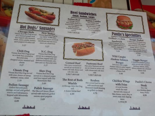 Chicago Paulie’s menu 3