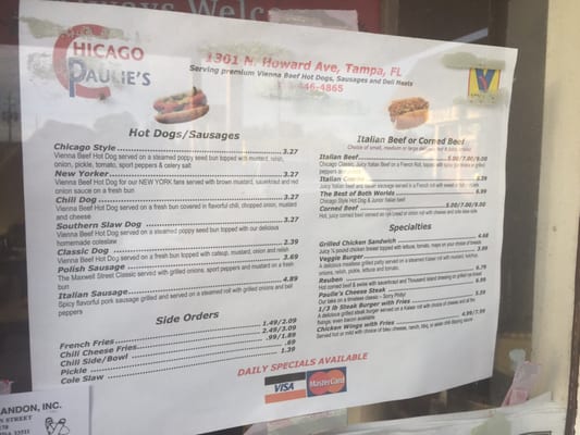 Chicago Paulie’s menu 4