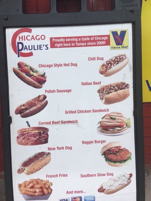 Chicago Paulie’s menu 1